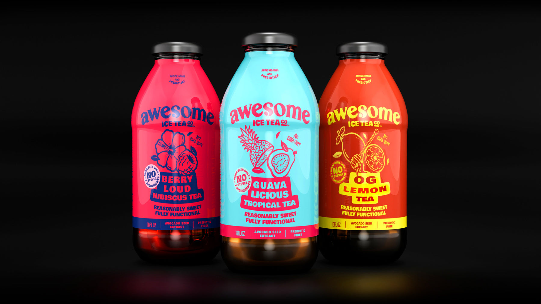 Awesome Ice Tea — Berry Loud, Guavalicious, OG Lemon