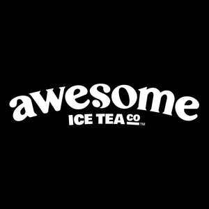 Logo of Awesome Ice Tea Co. on a black background